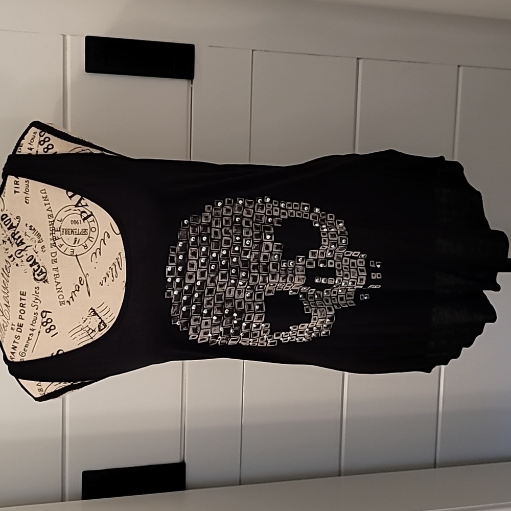 Skeleton Head Racer Back Tank Top